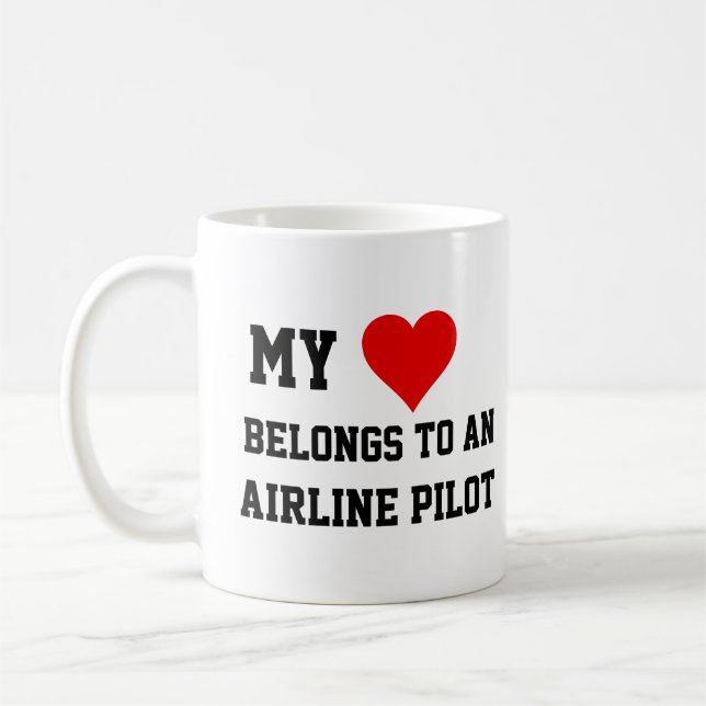 Taza De Café Mi Pertenece A Un Mug De Un Piloto De Aerolíneas (Izquierda)