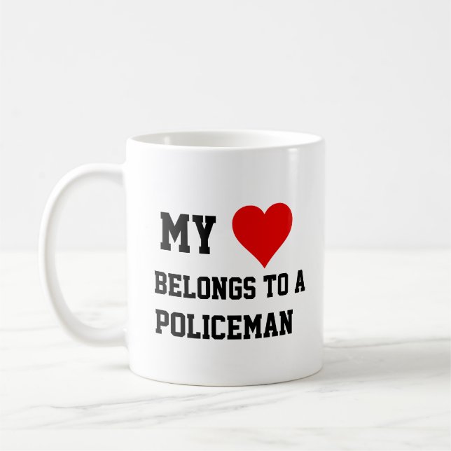 Taza De Café Mi Pertenece A Un Policía (Izquierda)