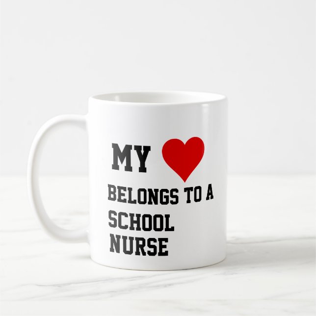 Taza De Café Mi Pertenece A Una Enfermera Escolar (Izquierda)