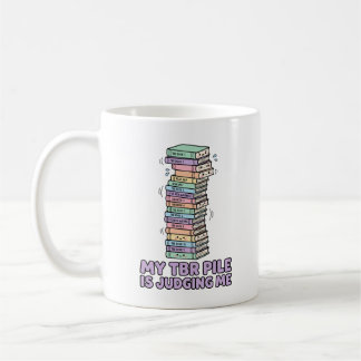 Taza De Café Mi pila de libros por leer me está juzgando Divert