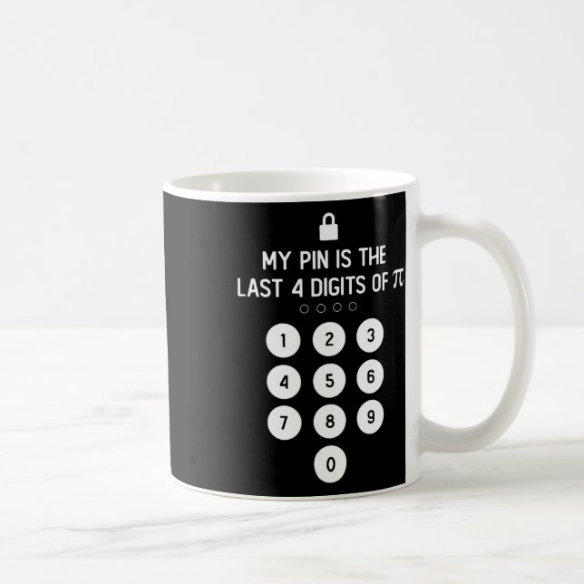 Taza De Café Mi Pin Es Los Últimos 4 Dígitos De Pi Número Símbo (Derecha)