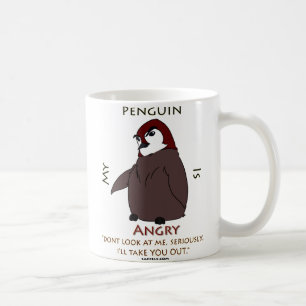 Taza De Café Mi pingüino es… ¡Enojado!!