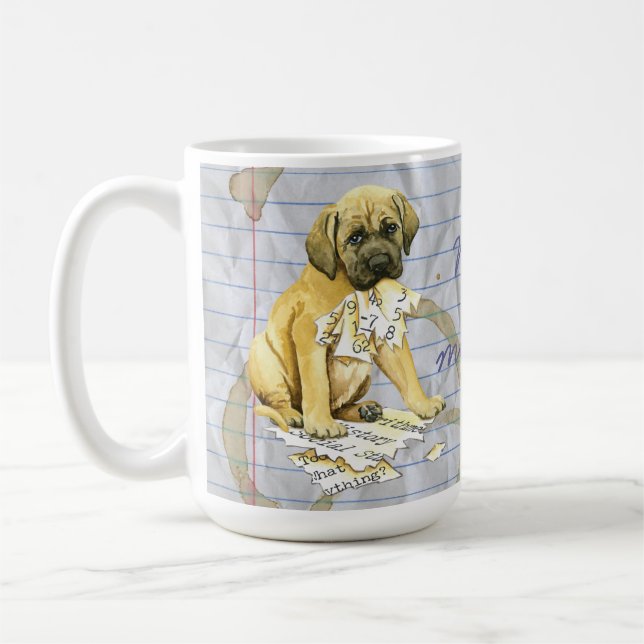 Taza De Café Mi plan de clases de mastiff Ate my (Izquierda)