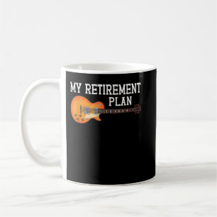 Taza De Café Mi Plan de Jubilación Guitarrista Músico Guitarrer