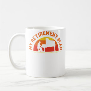 Taza De Café Mi Plan de Jubilación Pianista Piano