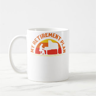 Taza De Café Mi Plan de Jubilación Pianista Piano