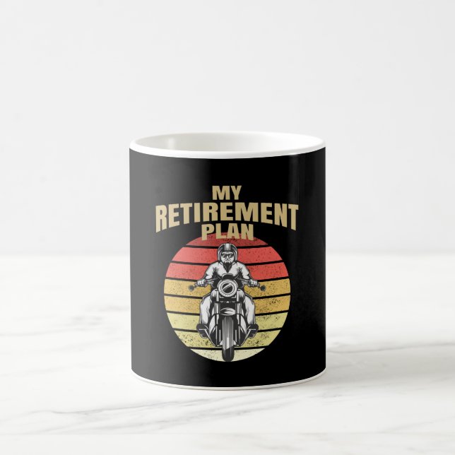 Taza De Café Mi plan de retiro de motocicleta (Centro)