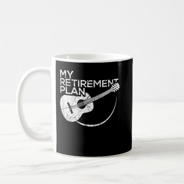 Taza De Café Mi plan de retiro Músicos divertidos de guitarra (Izquierda)
