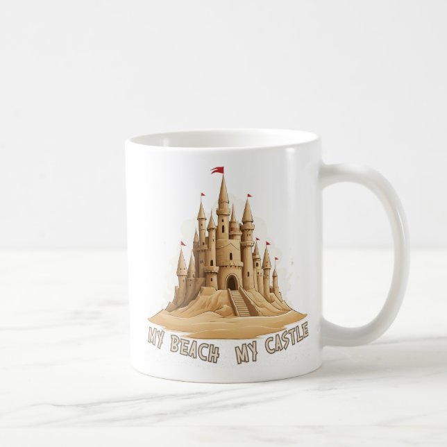 Taza De Café Mi Playa, Mi Castillo de Arena (Derecha)