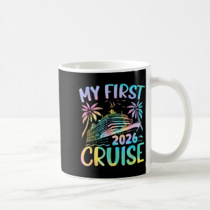Taza De Café Mi Primer Crucero 2026 Vacaciones Tie Dye Familia 