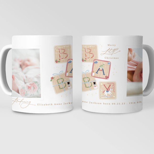 Taza De Café Mi primer cumpleaños navideño de dos bebes de foto (Subido por el creador)