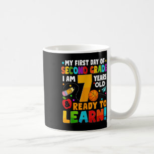 Taza De Café Mi Primer Día De Segundo Grado Listo Para Aprender