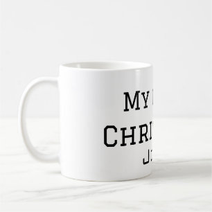 Taza De Café Mi primera Navidad agregar nombre masculino hombre