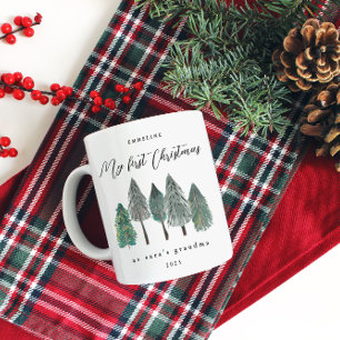Taza De Café Mi primera Navidad como foto de la abuela Pine Tre