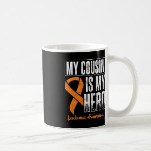 Taza De Café Mi primo mi héroe leucemia cáncer leucemia awarene