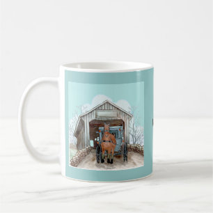 Taza De Café Mi puente cubierto de Amish