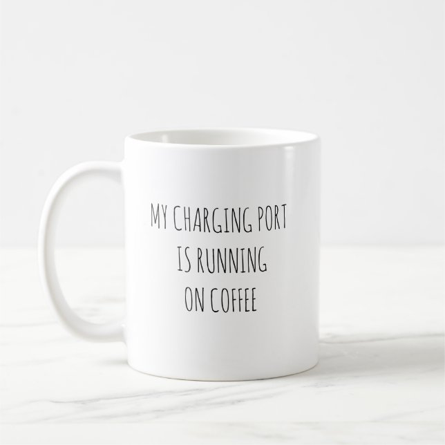 Taza De Café Mi puerto de carga funciona con café Funny Tech C (Izquierda)