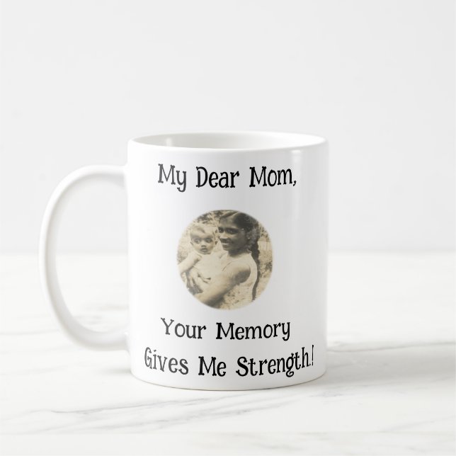 Taza De Café Mi Querida Madre, ¡Tu Memoria Me Da Fuerza! (Izquierda)