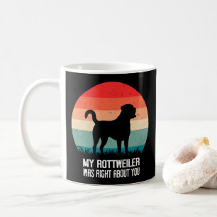 Taza De Café Mi Rottweiler Tenía Razón Sobre Ti Dog Retro