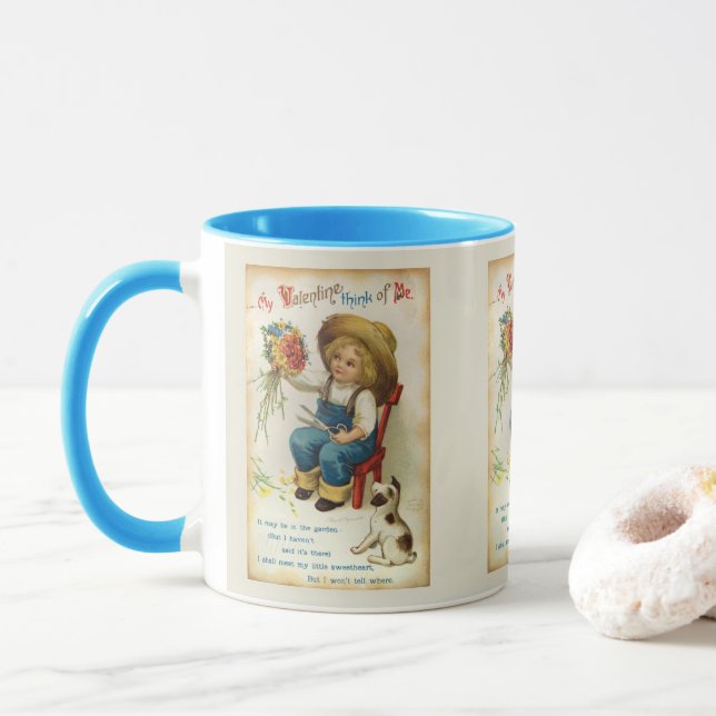 Taza de café Mi San Valentín Piensa en Mí (Con donut)