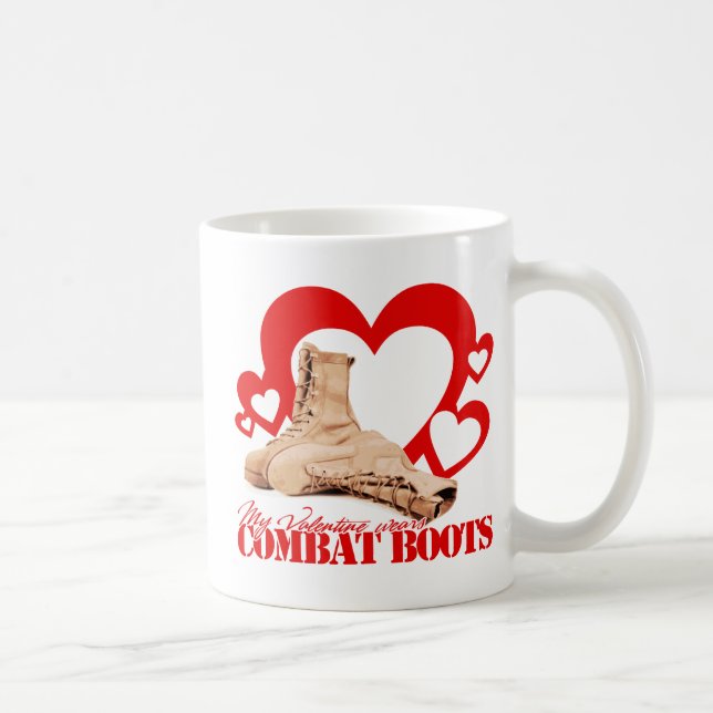 Taza De Café Mi San Valentín usa botes de combate (Derecha)