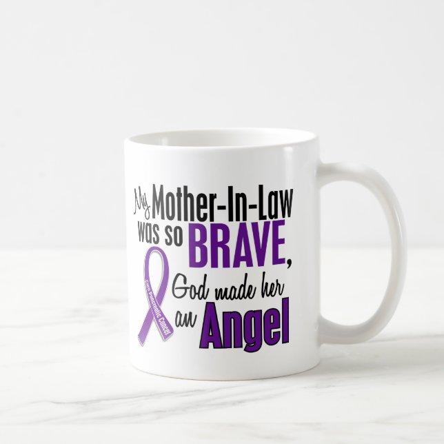 Taza De Café Mi suegra es un cáncer pancreático del ángel (Derecha)