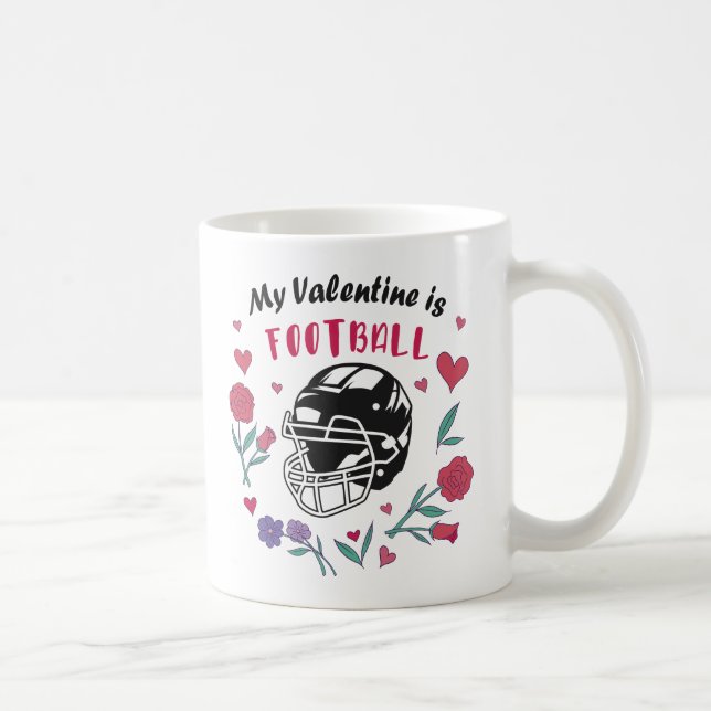 Taza De Café Mi tarjeta de presentación de San Valentín es fútb (Derecha)