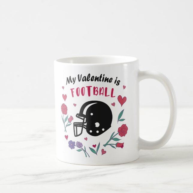 Taza De Café Mi tarjeta de San Valentín invita al fútbol (Derecha)