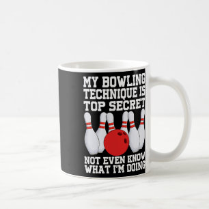 Taza De Café Mi técnica de boliche es un tazón gracioso secreto
