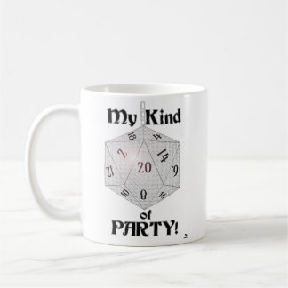 Taza De Café Mi Tipo De Fiesta Jugador De Dados Épicos Rol Game