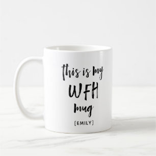 Taza De Café Mi trabajo desde casa  Script moderno