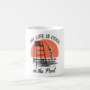 Taza De Café Mi vida es Guay en la piscina - Diseño perfecto pa