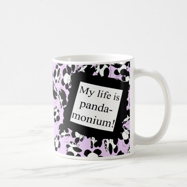 Taza De Café Mi vida es panda-monium (Derecha)