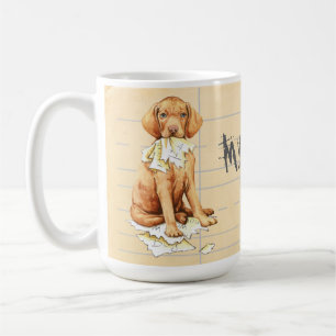 Taza De Café Mi Vizsla comió mi preparación