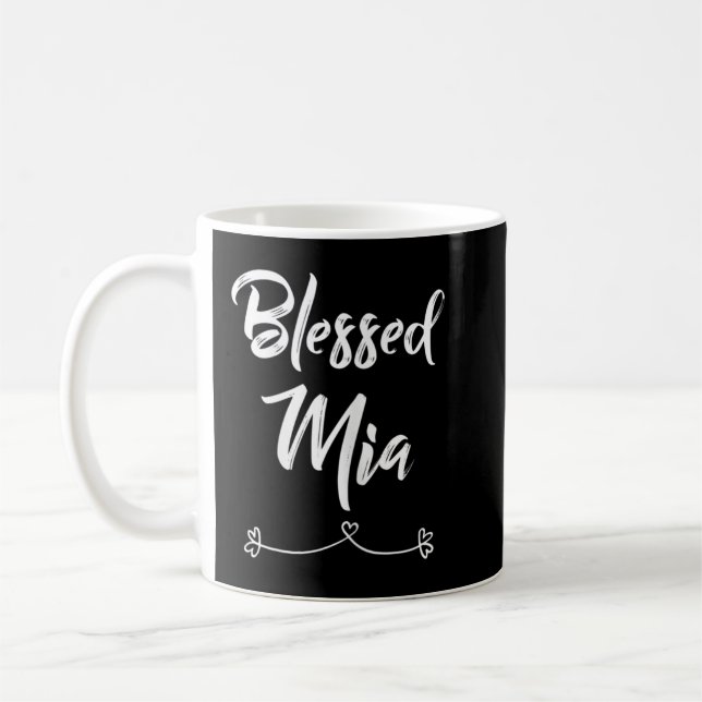Taza De Café Mia bendecida regalo para mujeres (Izquierda)