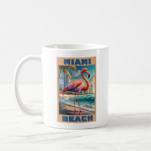 Taza De Café Miami Beach Florida (Izquierda)