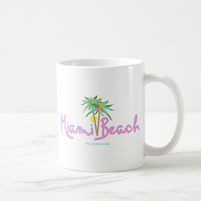 Taza De Café Miami Beach Pam's (Derecha)