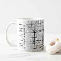 Miami, Florida City Map | Café Mug