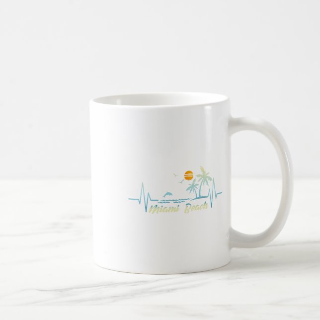 Taza De Café Miami Florida Souvenir Spring Break Miami Beach (Derecha)