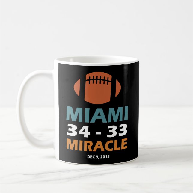Taza De Café Miami Miracle Funny Delfines De Fútbol Para Largo  (Izquierda)