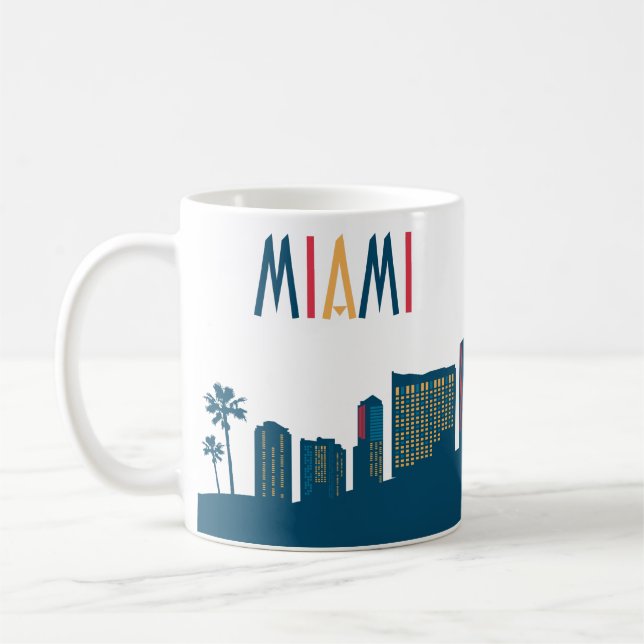 Taza De Café Miami Skyline Coffee Mug (Izquierda)