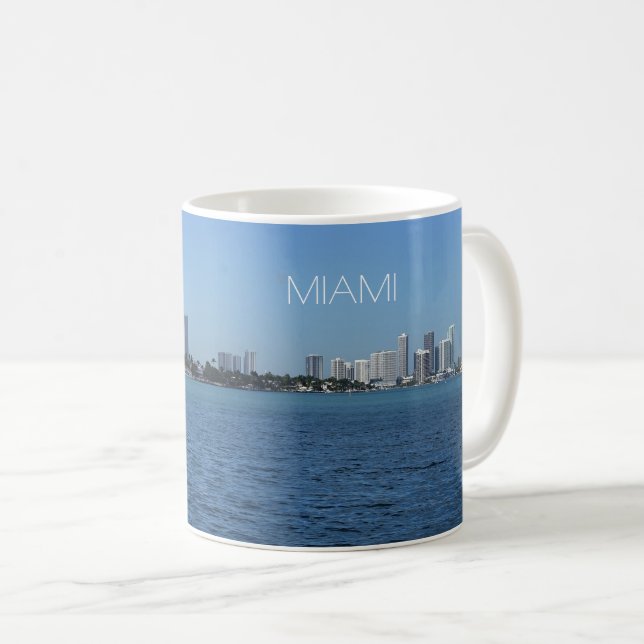 Taza De Café Miami Skyline Mug sin texto (Anverso derecho)
