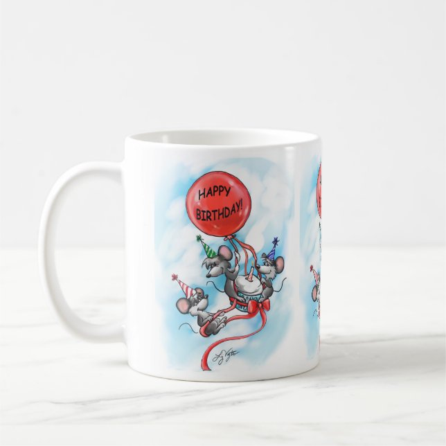 Taza De Café Mic, Mac y Moe's Happy Birthday Celebration (Izquierda)