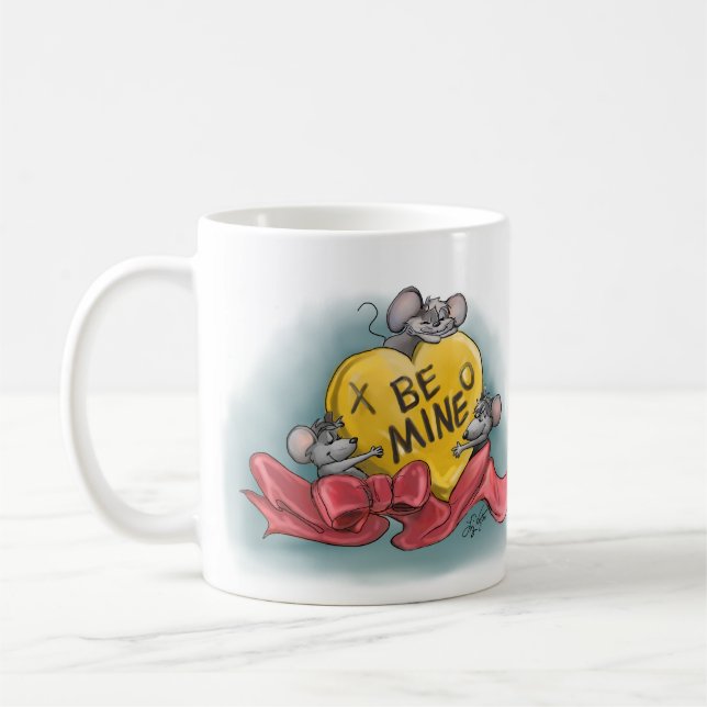 Taza De Café Mic, Mac y Moe's Happy Valentine Day (Izquierda)
