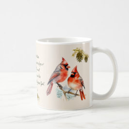 Taza De Café Micah 6:8 - Mug de pájaros caninos con cardenales