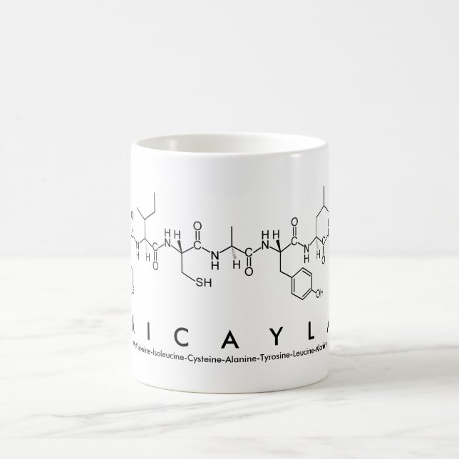Taza De Café Micayla peptide nombre mug (Centro)