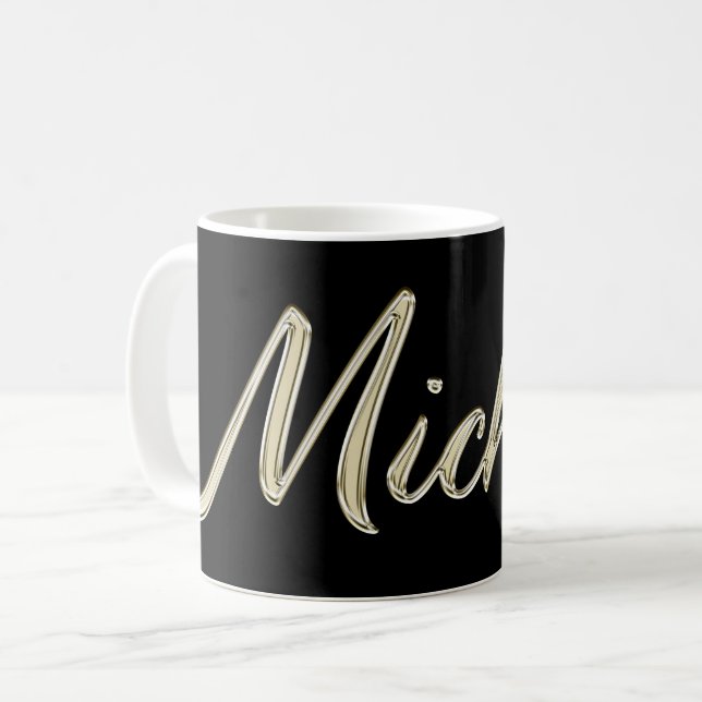 Taza De Café Michael Name whitegold Tasse Teetasse Kaffeetasse (Anverso izquierdo)