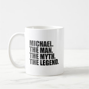 Taza De Café Michael nombre, Michael El Hombre El Mito La Leyen