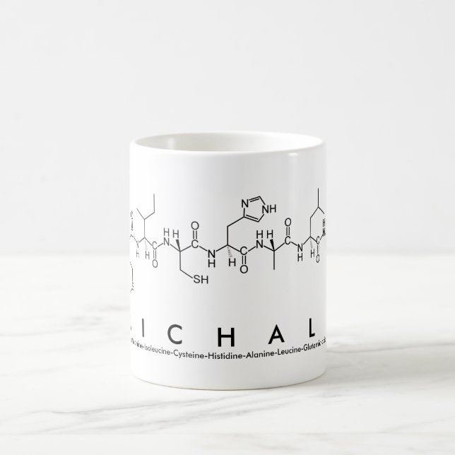 Taza De Café Michale peptide name mug (Centro)