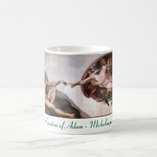 Taza De Café Michelangelo La creación de Adam Mug
